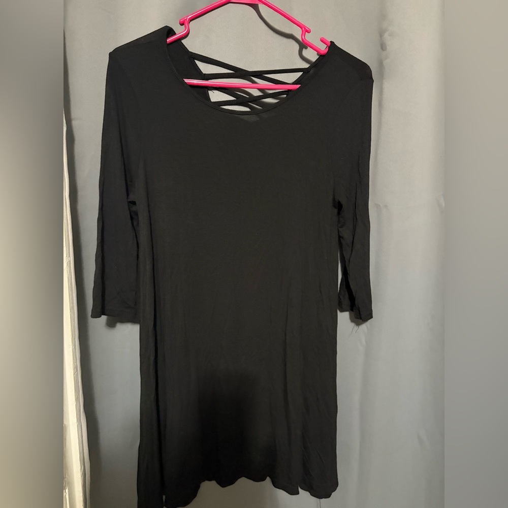 Rue21 Black Dress with Crisscross Back